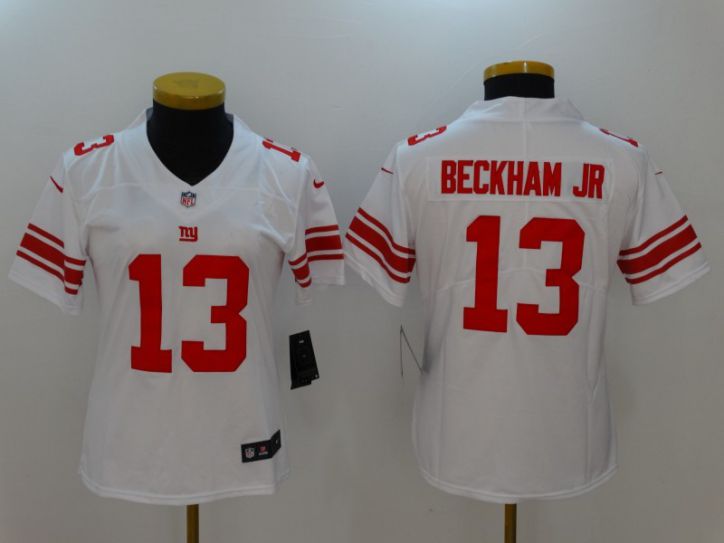 Women New York Giants 13 Beckham JR White Nike Vapor Untouchable Limited NFL Jersey